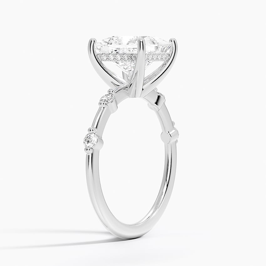 18K White Gold Aimee Hidden Halo Diamond Ring