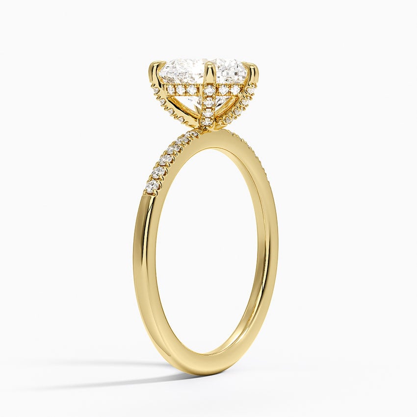 18K Yellow Gold Viviana One-Quarter Coverage Diamond Ring