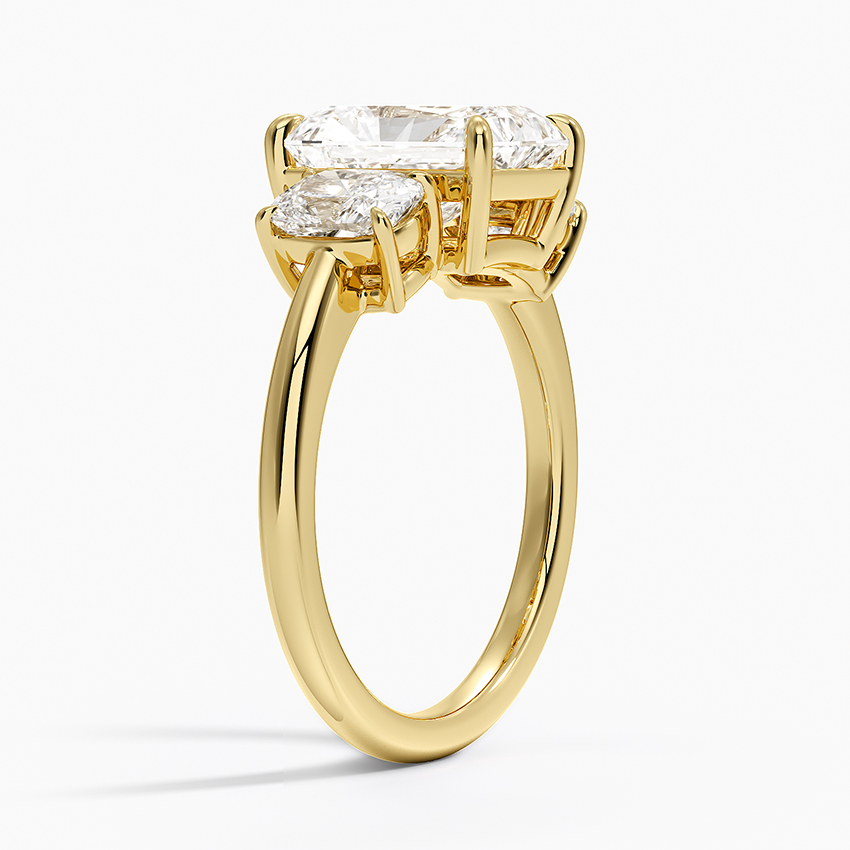 18K Yellow Gold Faye Elongated Cushion Three Stone Diamond Ring (1 ct. tw.)