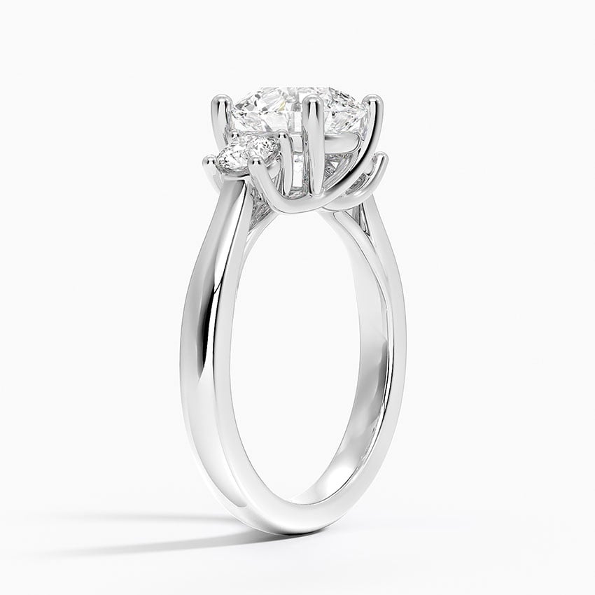 Three Stone Trellis Engagement Ring Setting