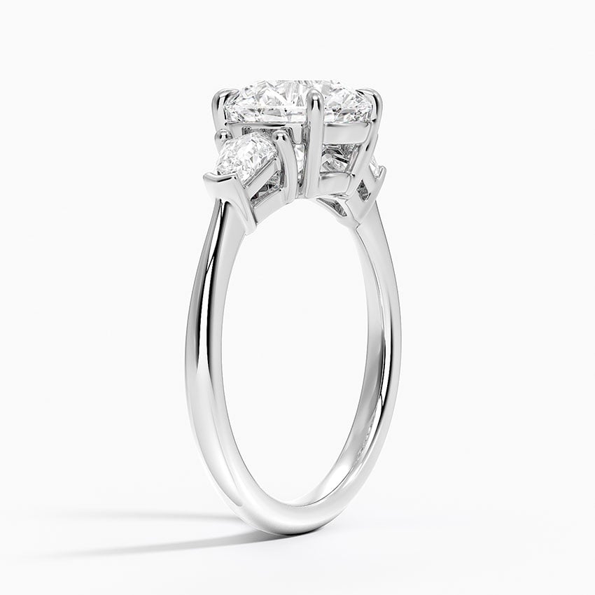 Platinum Shield Cut Three Stone Diamond Ring (1/4 ct. tw.)