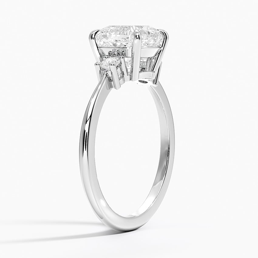 18K White Gold Petite Selene Three Stone Diamond Ring (1/10 ct. tw.)