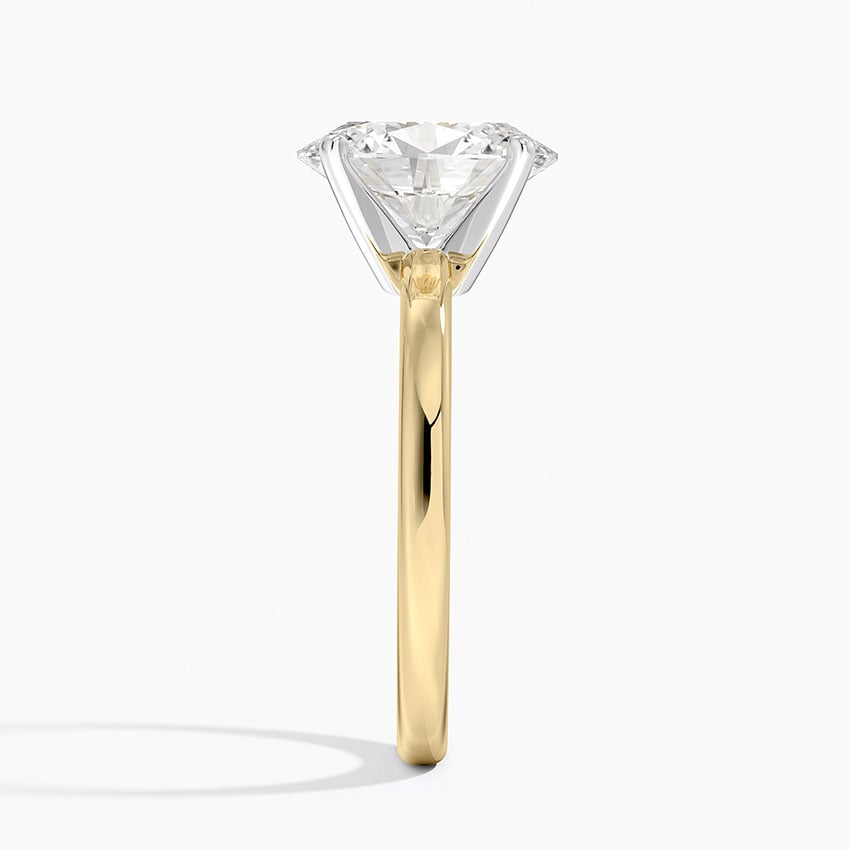 18K Yellow Gold Comfort Fit 2mm Solitaire Ring