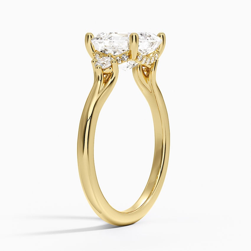 Floating Stone Diamond Engagement Ring