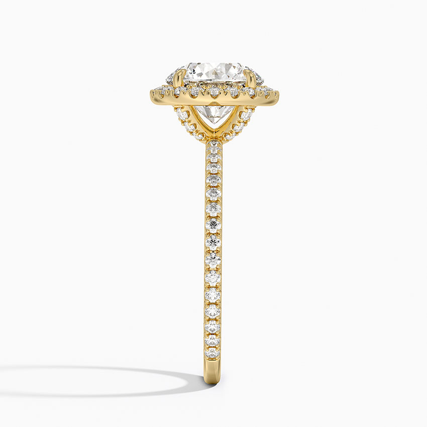 18K Yellow Gold Waverly Halo Diamond Ring (1/2 ct. tw.)