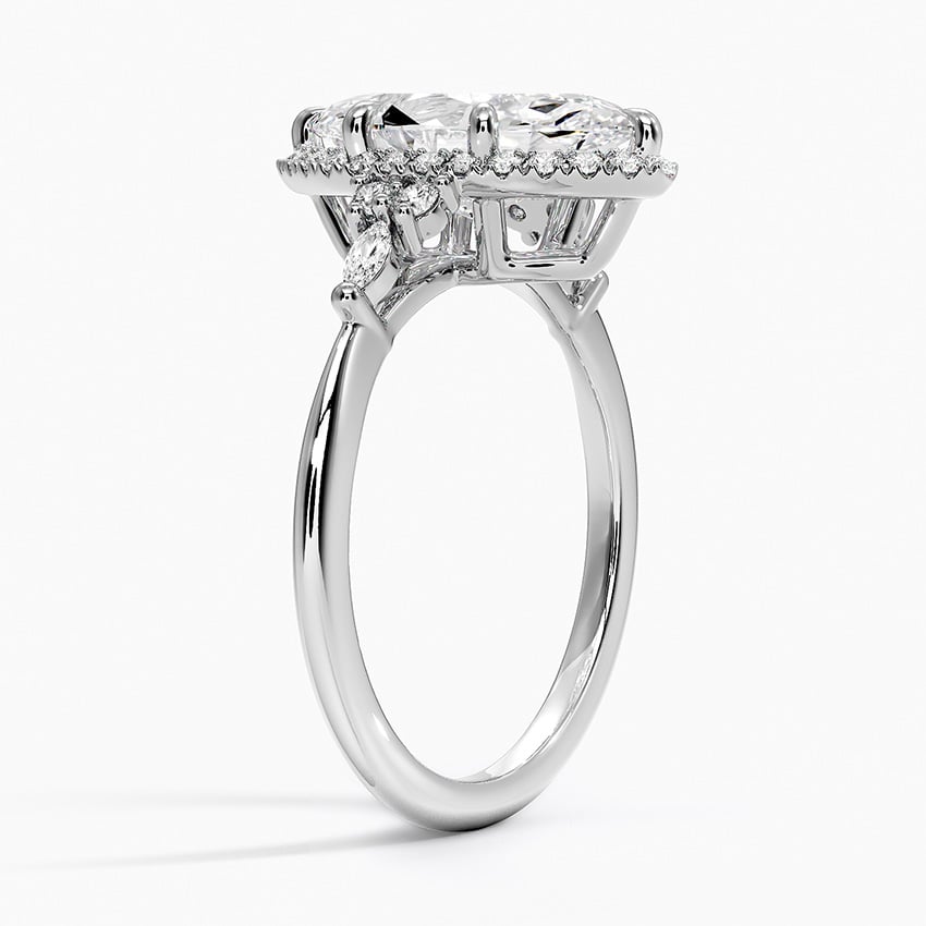 Diamond Halo Accent Engagement Rings