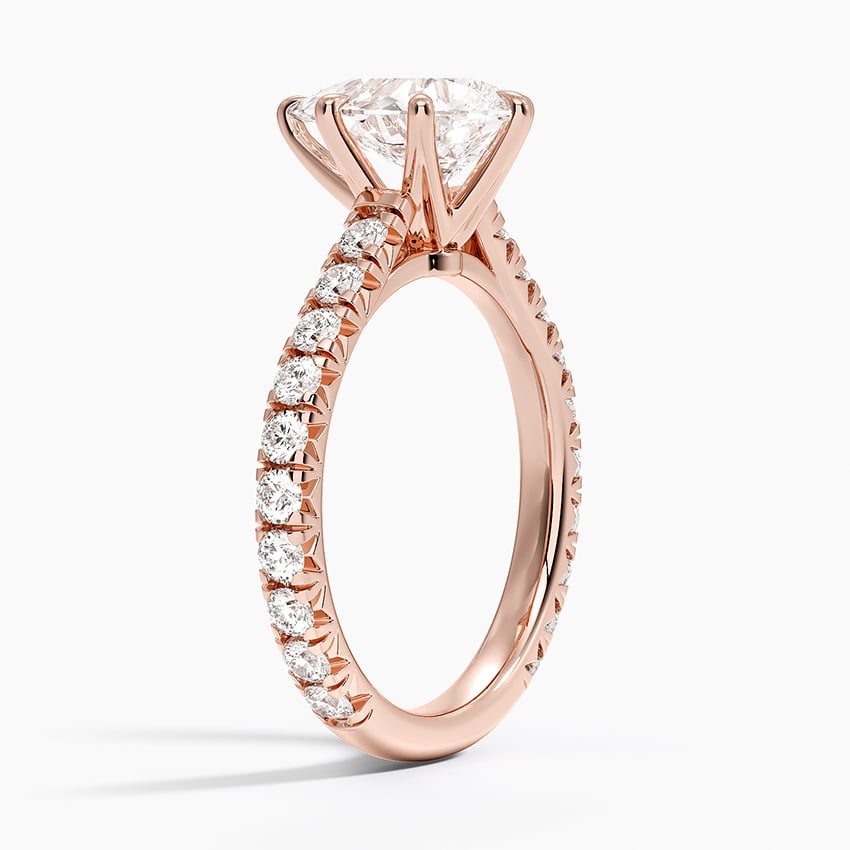 14K Rose Gold Sienna Three-Quarter Coverage Diamond Ring