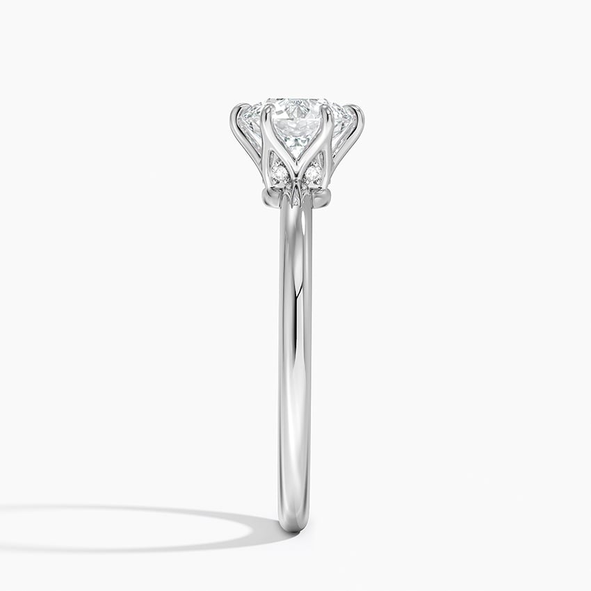 Platinum Esme Hidden Halo Diamond Ring