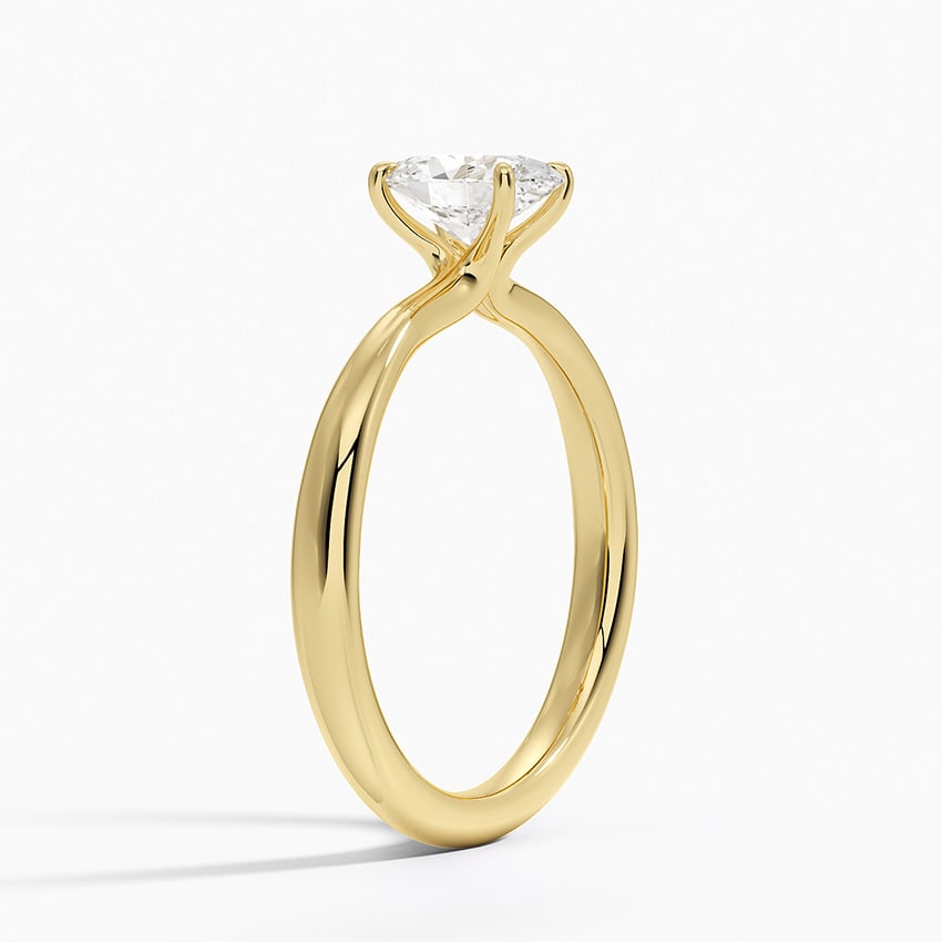 18K Yellow Gold Freesia 2.7mm Solitaire Ring