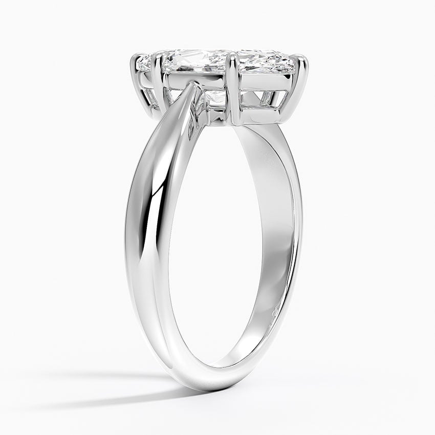 Thea Tapered Solitaire Diamond Ring
