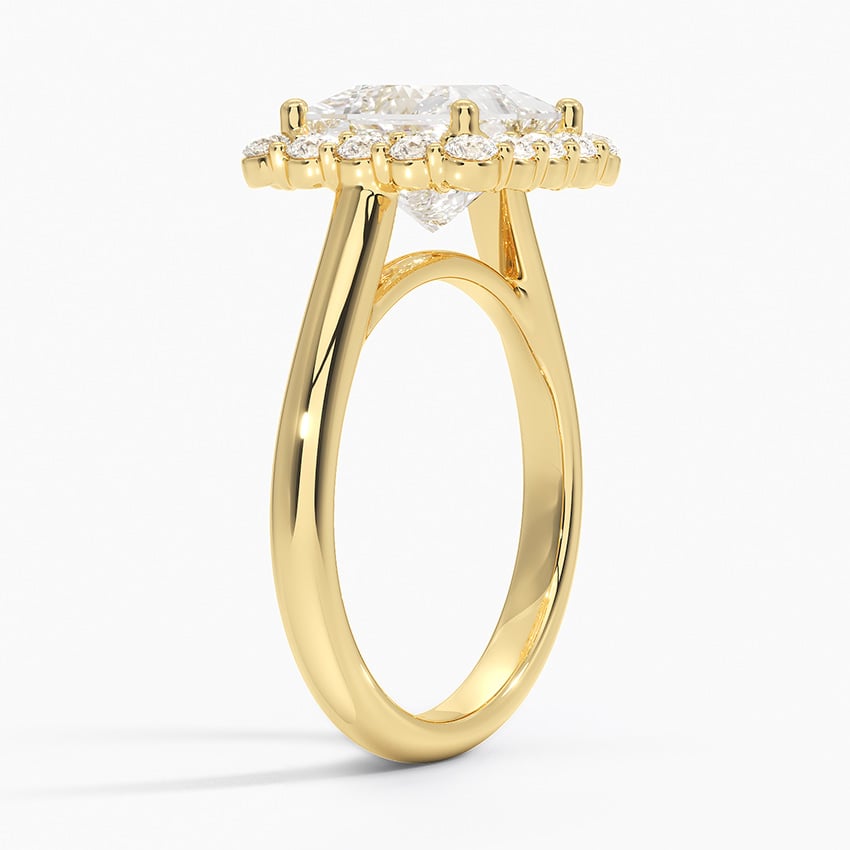 Lotus Flower Engagement Ring