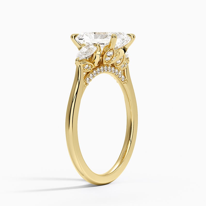 Petal Pear Three Stone Diamond Ring (1/2 ct. tw.) in 18K Yellow Gold
