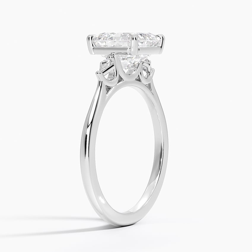18K White Gold Petite Cometa Perfect Fit Three Stone Diamond Ring