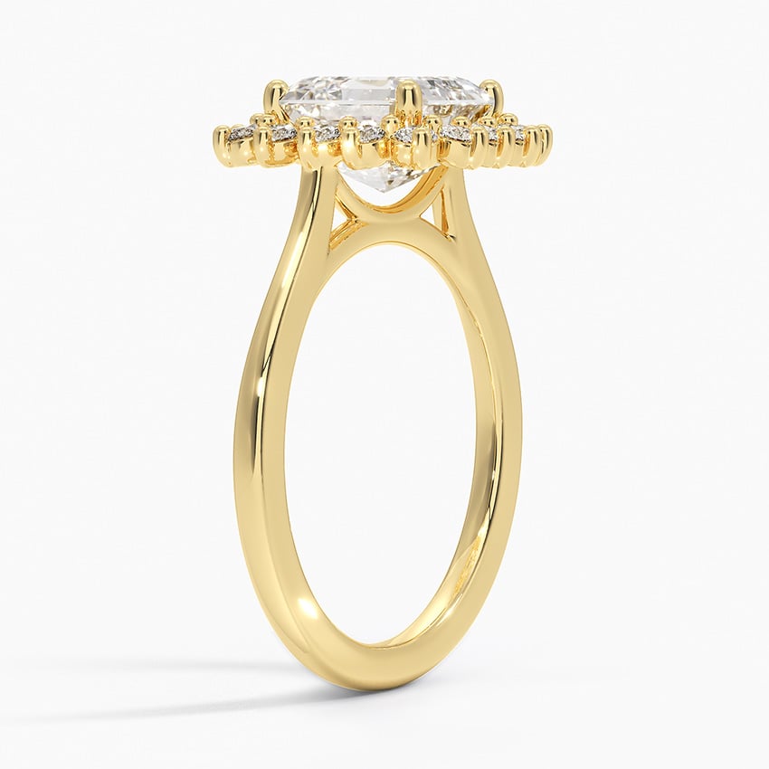 Sunburst Halo Engagement Ring - Brilliant Earth