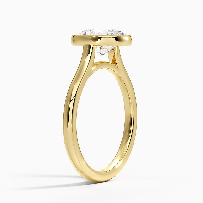 Bezel Set Engagement Ring - Luna