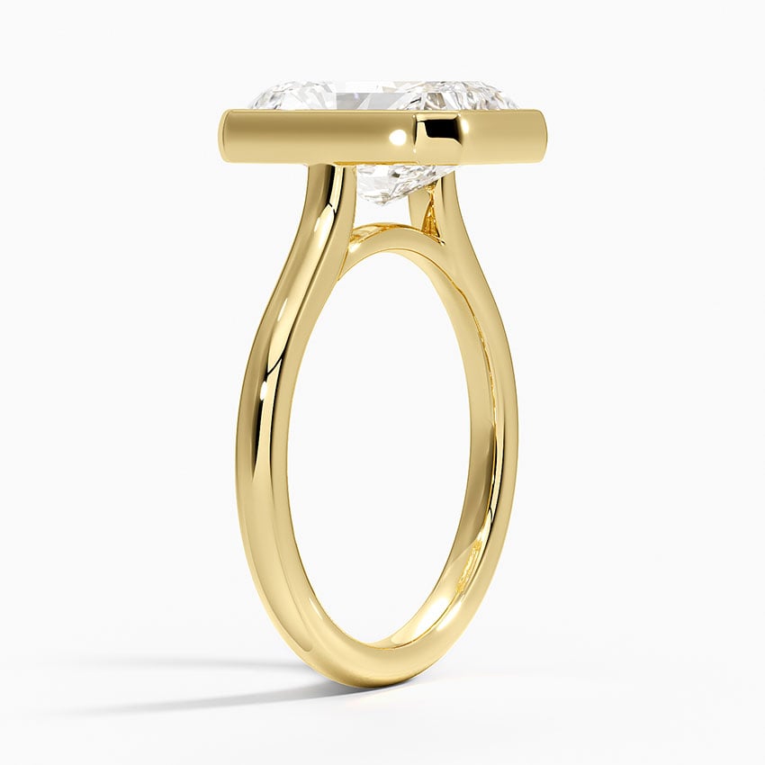 18K Yellow Gold Luna Bezel Ring