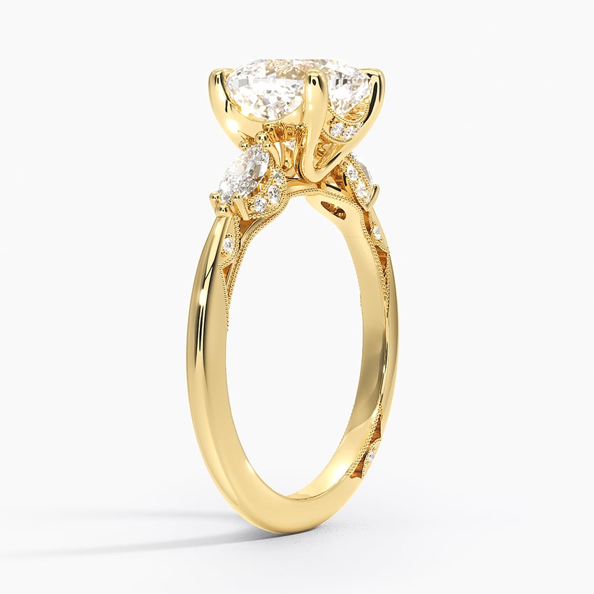 Three Stone Marquise Engagement Ring