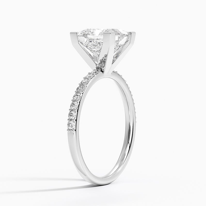 Petite Diamond Engagement Ring - Shared Prong
