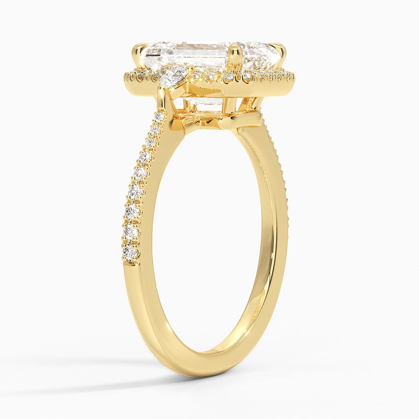 18K Yellow Gold Luxe Aria Halo Diamond Ring (1/4 ct. tw.)