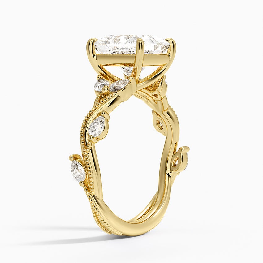 Milgrain Vine Diamond Ring