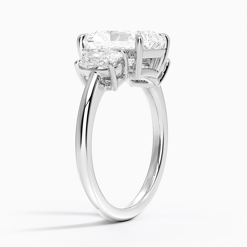 Platinum Luxe Faye Elongated Cushion Three Stone Diamond Ring (1 ct. tw.)