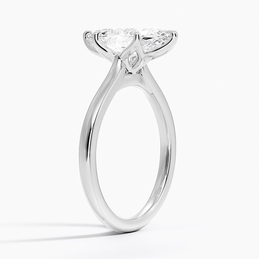 18K White Gold Elodie Cathedral Solitaire Ring