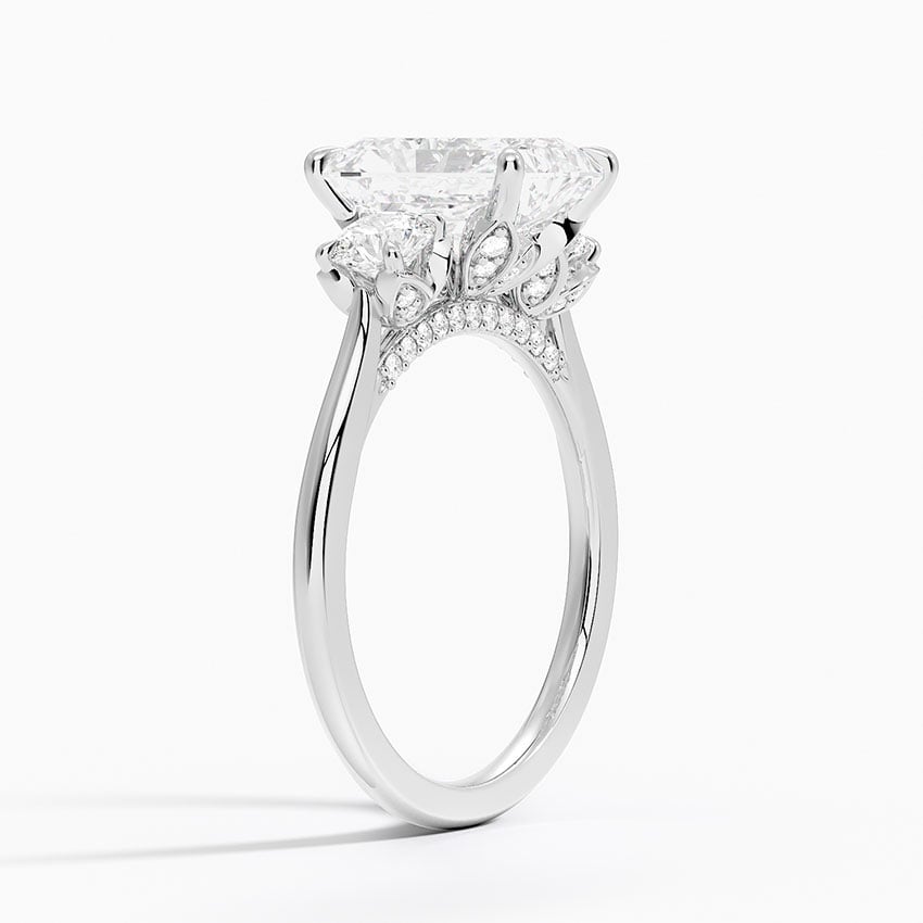 Petal Three Stone Diamond Ring