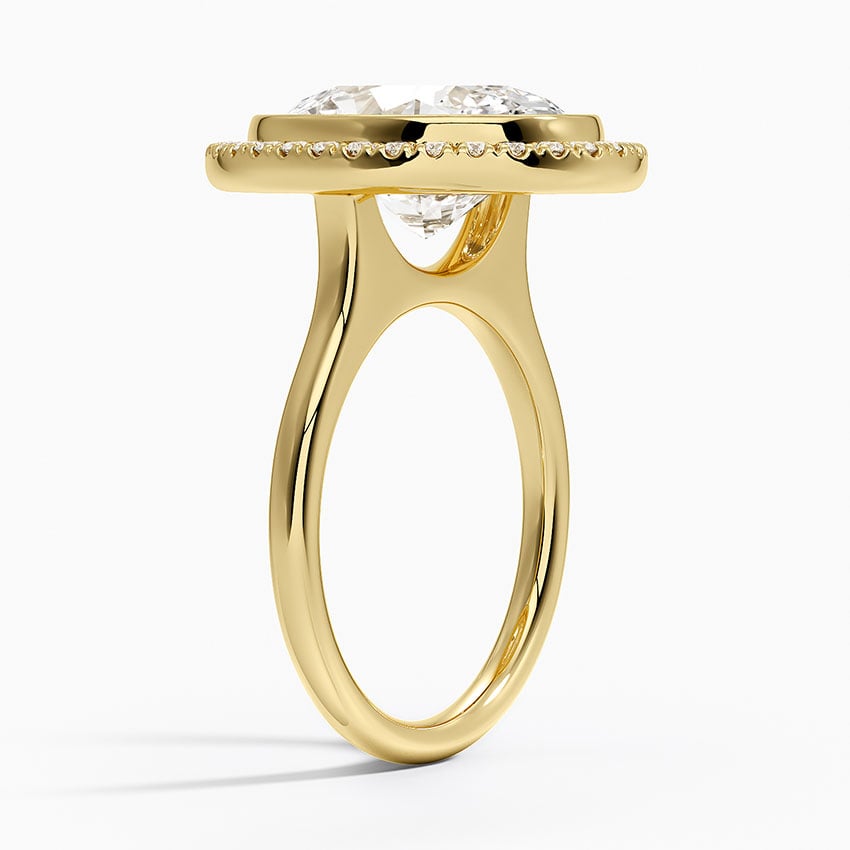 Bezel Halo Diamond Ring (1/4 ct. tw.) in 18K Yellow Gold