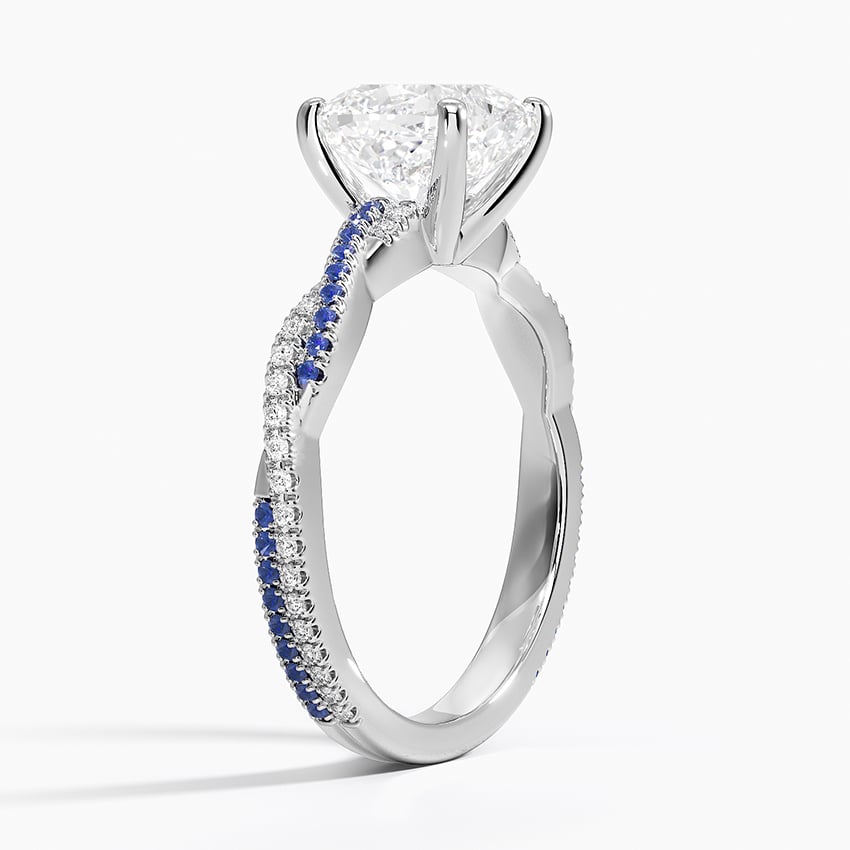 Petite Twisted Vine Sapphire and Diamond Ring