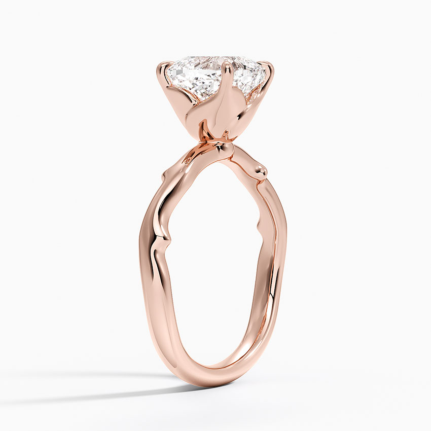 14K Rose Gold Rose Thorn Solitaire Ring