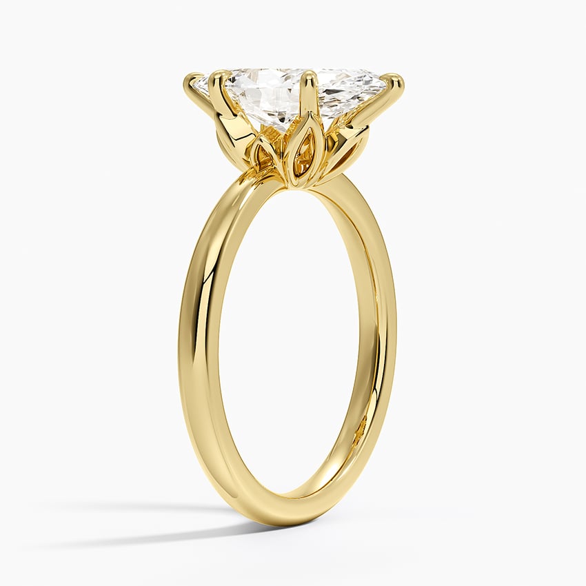 Petal 2mm Solitaire Engagement Ring