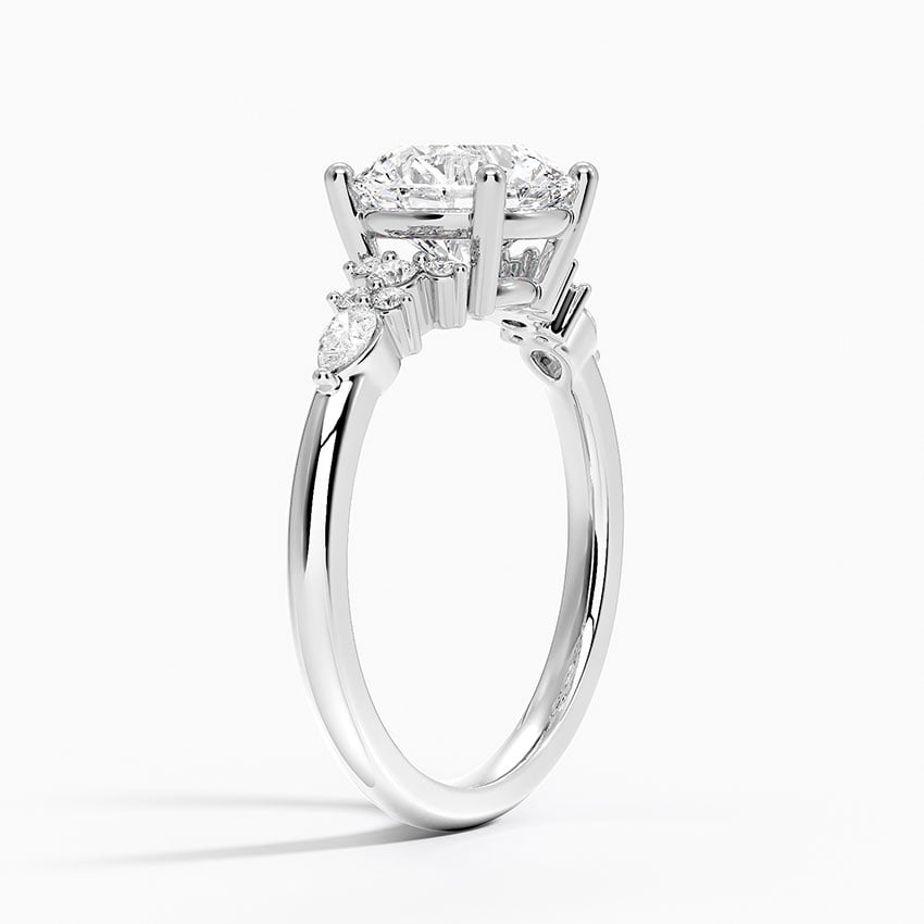Platinum Rosette Diamond Ring