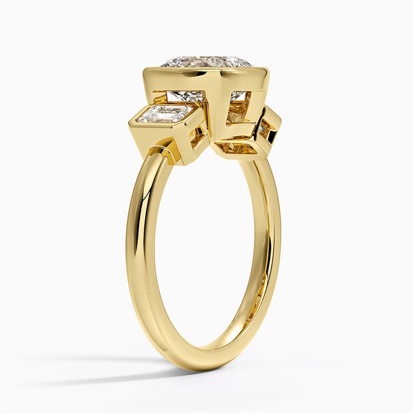 Rhiannon Bezel Three Stone Diamond Ring