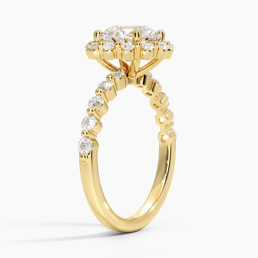 18K Yellow Gold Marseille Halo Diamond Ring (1/2 ct. tw.)