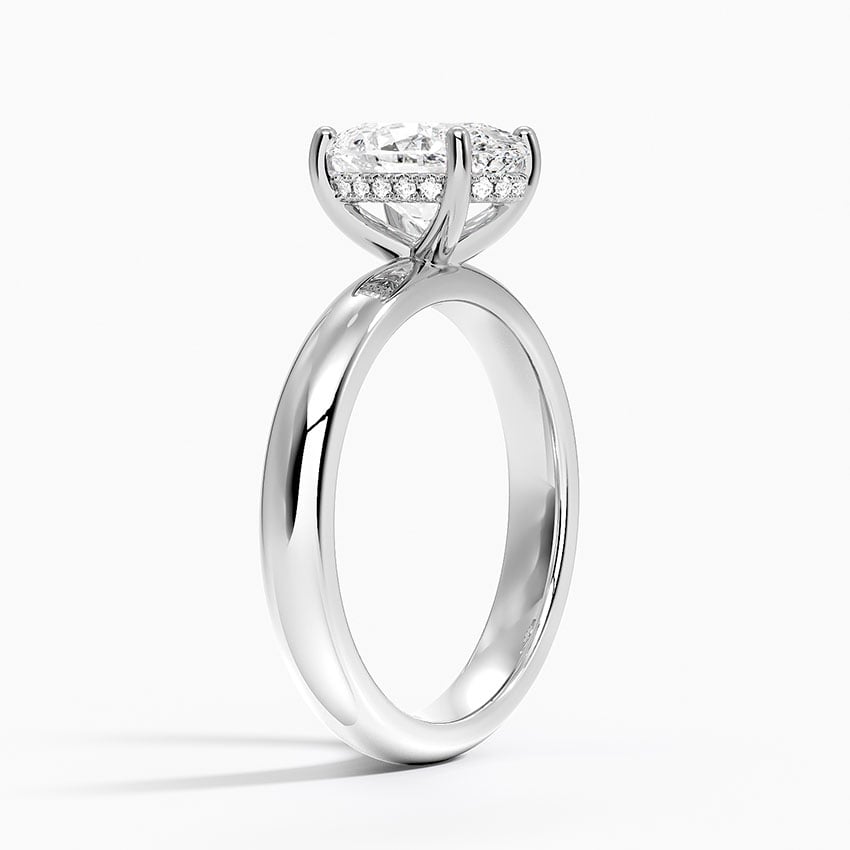 18K White Gold Sydney Perfect Fit Halo 3mm Diamond Ring
