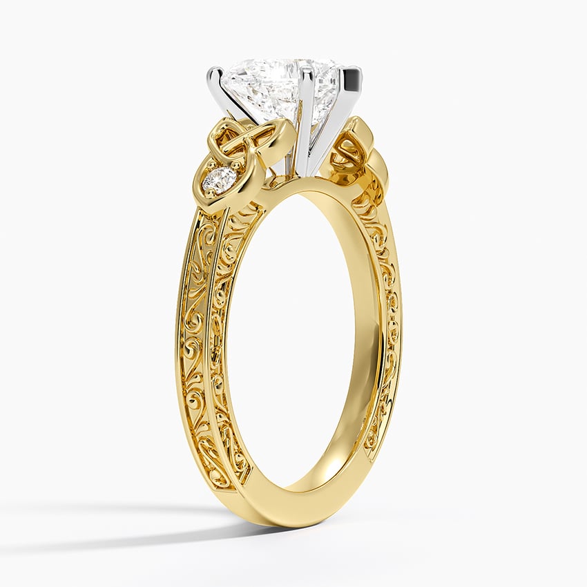 18K Yellow Gold Aberdeen Celtic Diamond Ring