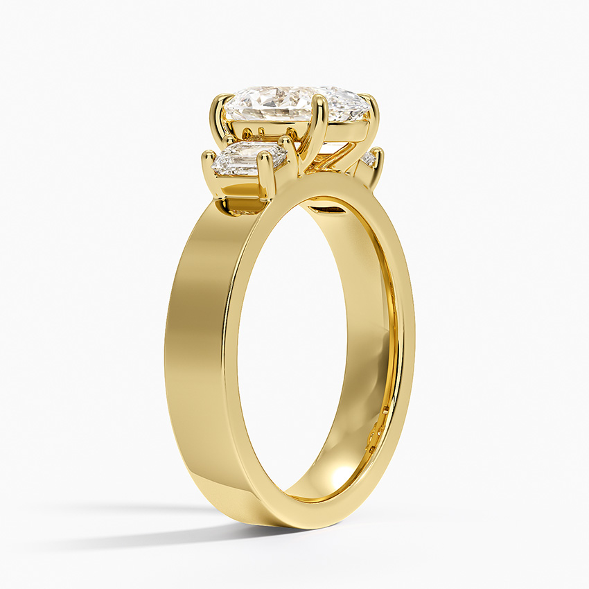 Peyton Emerald Cut Three Stone Diamond Ring