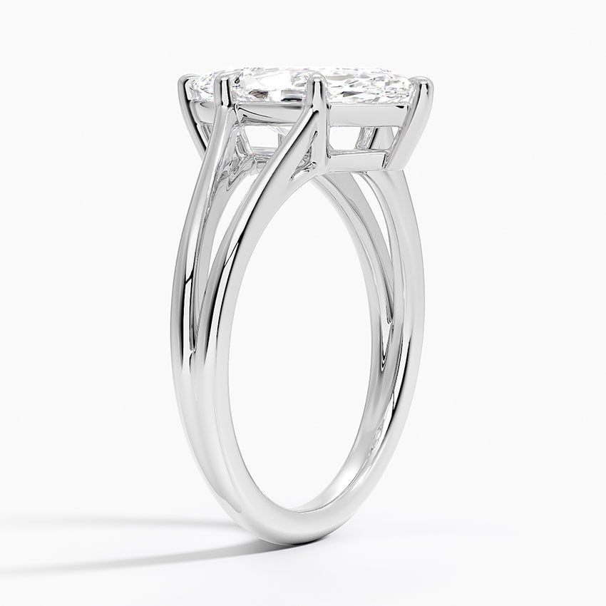 Platinum Tressa Split Shank Solitaire Ring