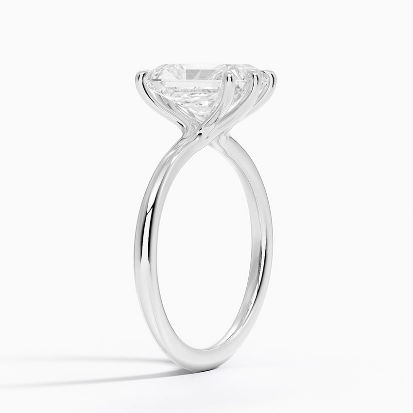 18K White Gold Freesia Six-Prong Solitaire Ring