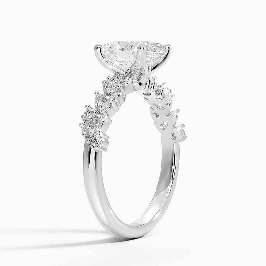 18K White Gold Olivetta Diamond Ring