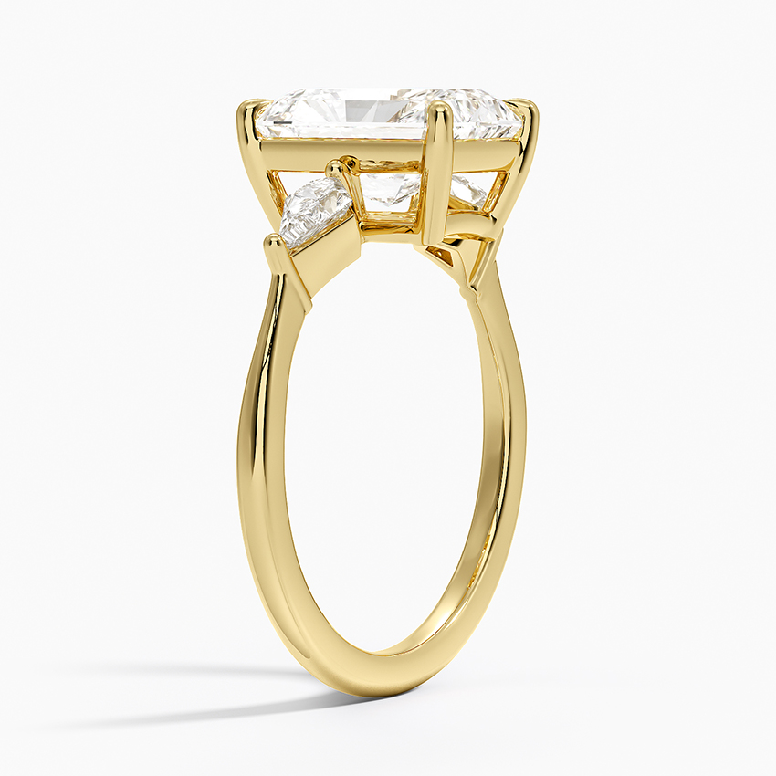 Luxe Cometa Three Stone Diamond Ring - Brilliant Earth