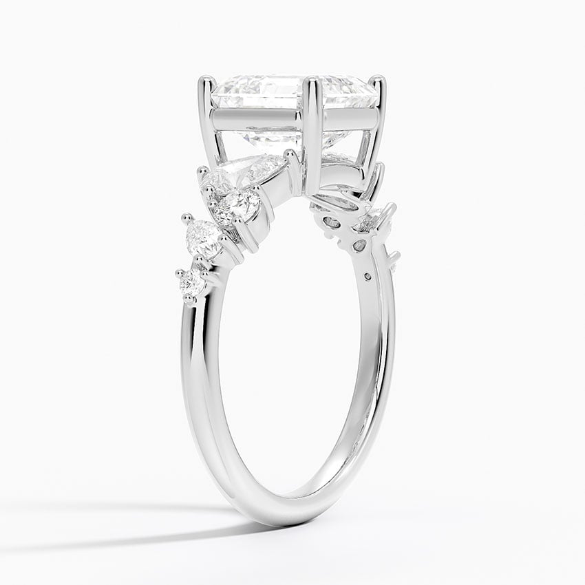 18K White Gold Olivetta Tapered Diamond Ring (1/2 ct. tw.)