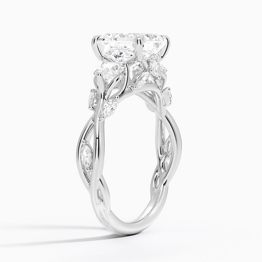 18K White Gold Secret Garden Three Stone Diamond Ring (3/4 ct. tw.)