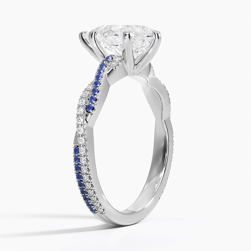 Petite Twisted Vine Sapphire and Diamond Ring