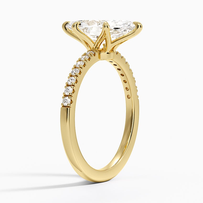 18K Yellow Gold Bliss Six-Prong Diamond Ring (1/6 ct. tw.)
