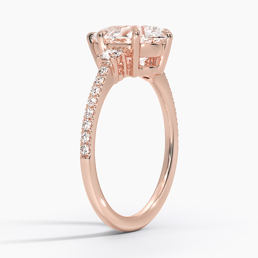 14K Rose Gold Lyra Three Stone Diamond Ring (1/4 ct. tw.)