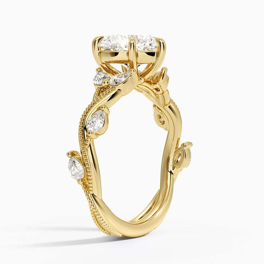 Milgrain Vine Diamond Ring