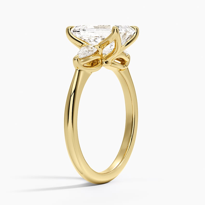 Fleur Three Stone Diamond Ring