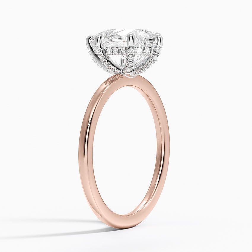 14K Rose Gold Mixed Metal Lumiere Diamond Ring