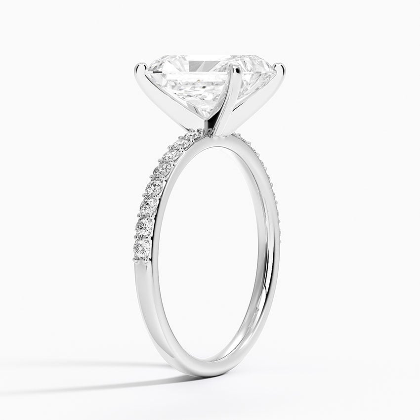 Petite Diamond Engagement Ring - Shared Prong